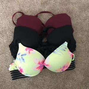 3 super cute PINK bras
